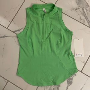 Brand new Lululemon front zip mock neck tennis tank